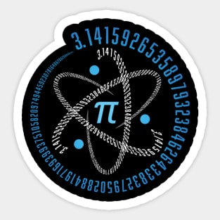 Pi Day Spiral Pi Math Number Symbol 3.14 Sticker